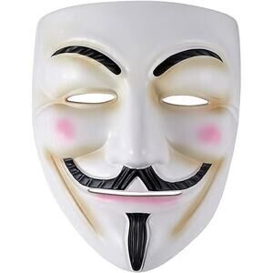 Vendetta Quality Mask Unisex One Size White Anonymous Guy Fawkes Halloween